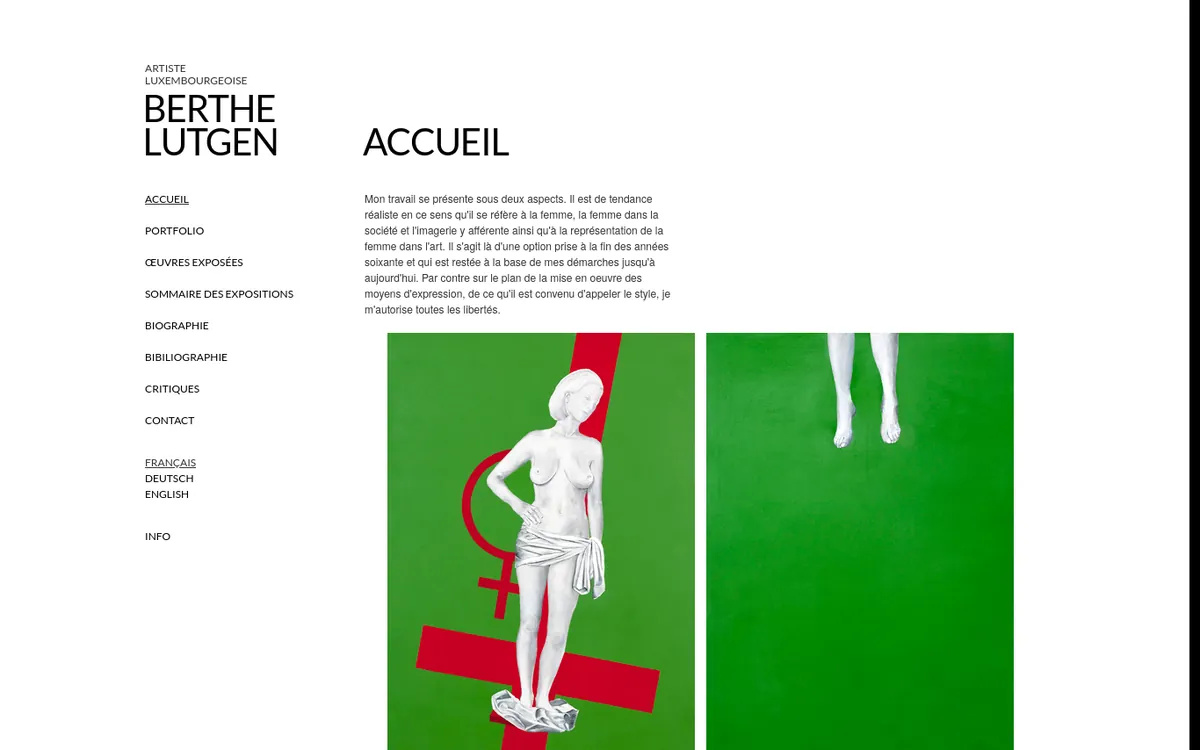 Screenshot of the berthelutgen.lu website