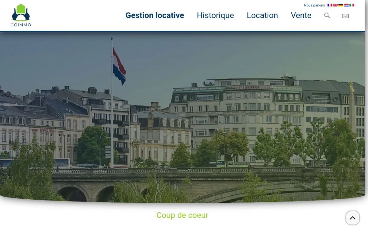 Screenshot of the cgimmo.lu website