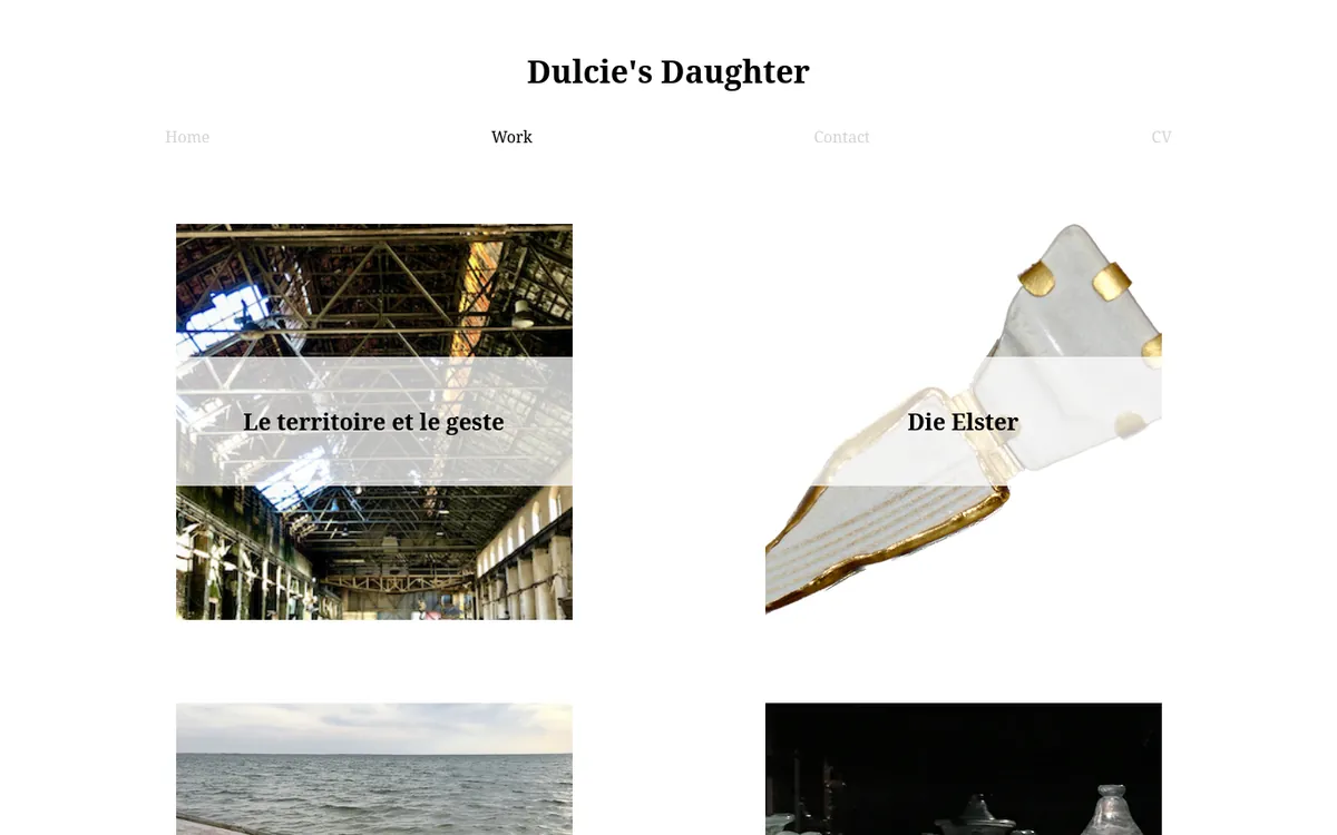 Screenshot of the dulciesdaughter.art website