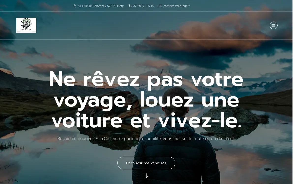Screenshot of the sila-car.fr website